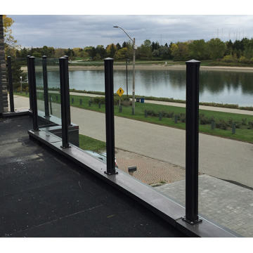 Balcony application aluminium glass fence